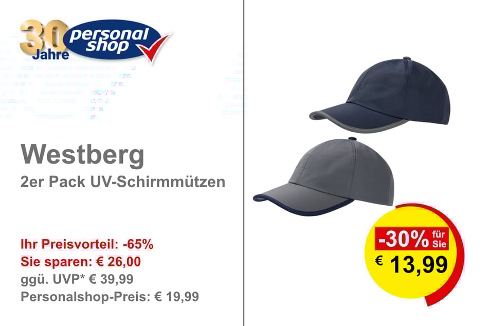 Westberg 2er Pack UV-Schirmmützen