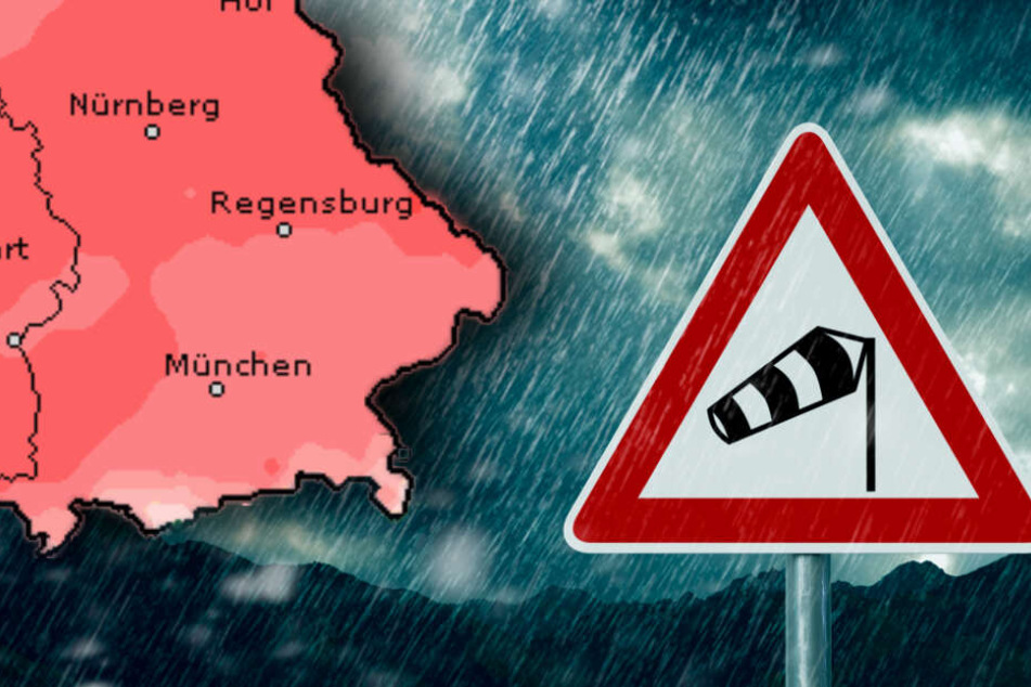 Warnstufe 2 und 3: Der Wetterdienst warnt vor Orkanböen in Bayern. (Symbolbild)