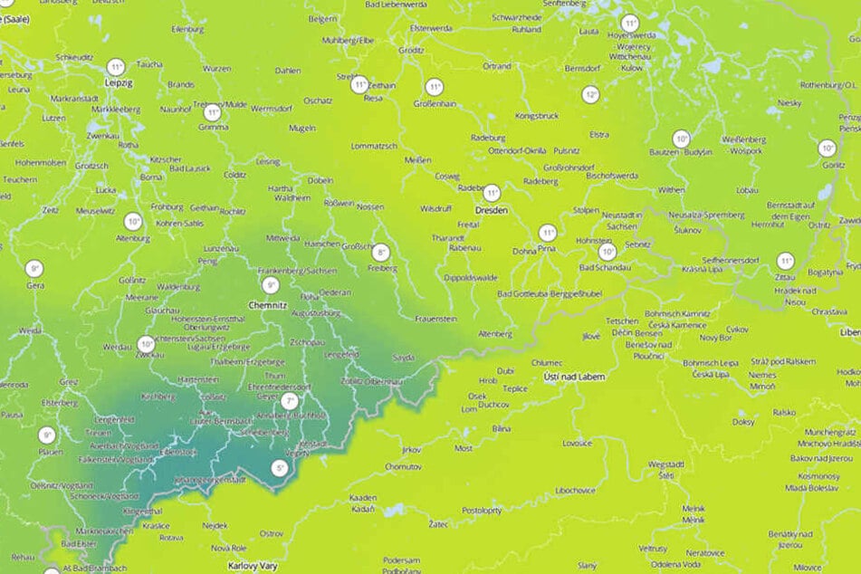 Die Temperaturen bleiben frisch in Sachsen, am kältesten ist es aber im Erzgebirge.