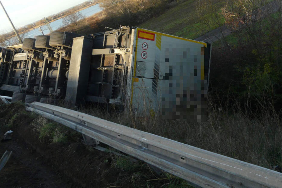 Der Fahrer des Lkw hatte Glück im Unglück.
