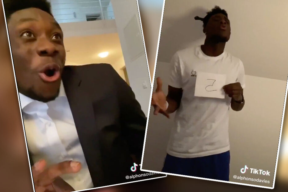 Insgesamt hat sich Alphonso Davies sieben Mal für sein Comedy-Video umgezogen.