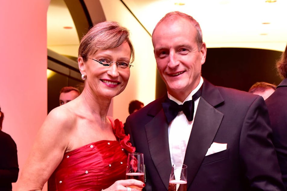 Bergsteiger Jörg Stingl und seine Frau Yvonne kamen zum Chemnitzer Opernball.