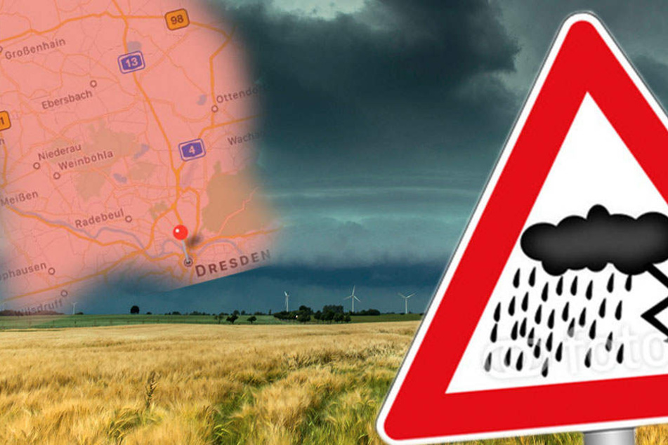 Es besteht amtliche Unwetterwarnung in Dresden!