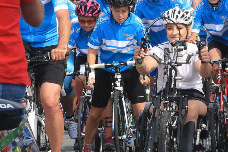 Kristina Vogel auf ihrem für sie angefertigten Handbike.