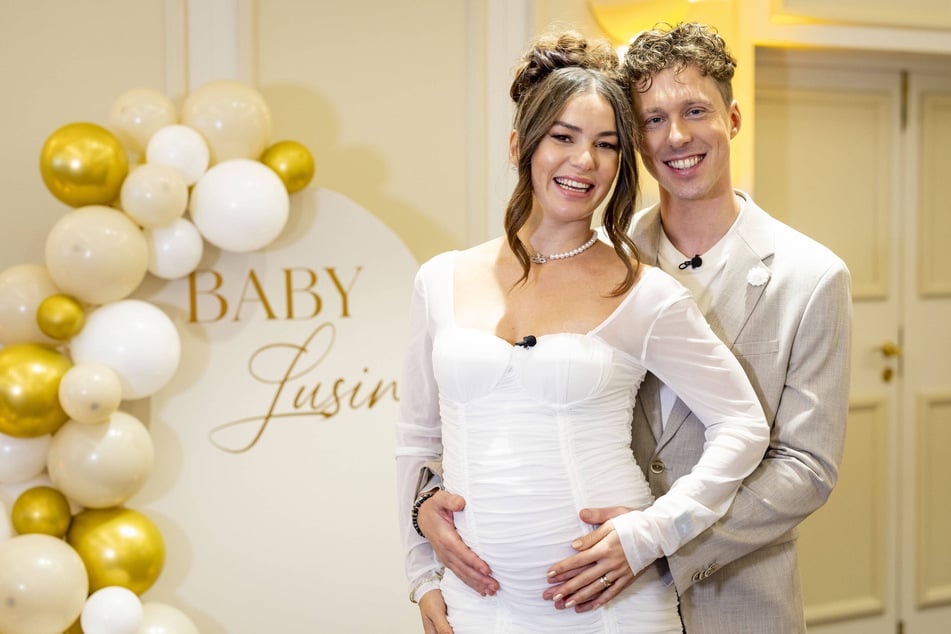 Renata und Valentin bei ihrer Babyparty.