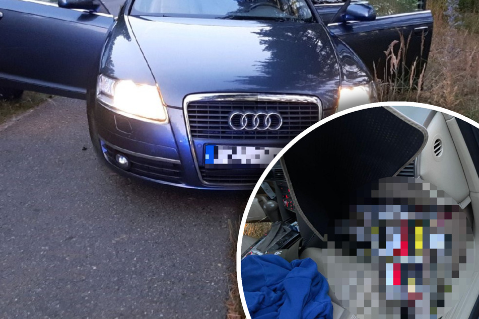 Audi mit Nagelgurt gestoppt: Im Fußraum machen Polizisten eine Entdeckung
