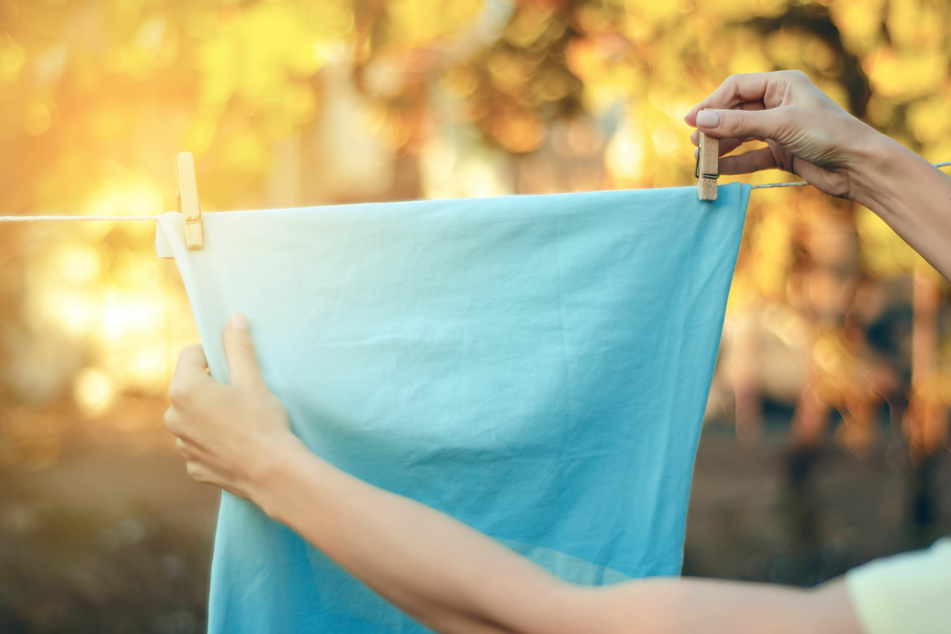 Für effektives Kleidermotten-Bekämpfen nach dem Waschen die Kleidung der Sonne aussetzen.