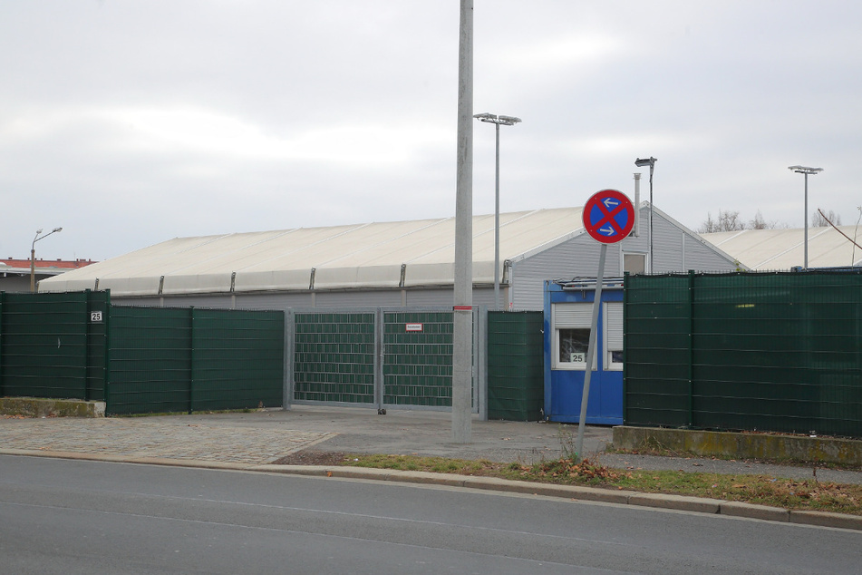 Die Erstaufnahmeeinrichtung in der Bremer Straße in Dresden.