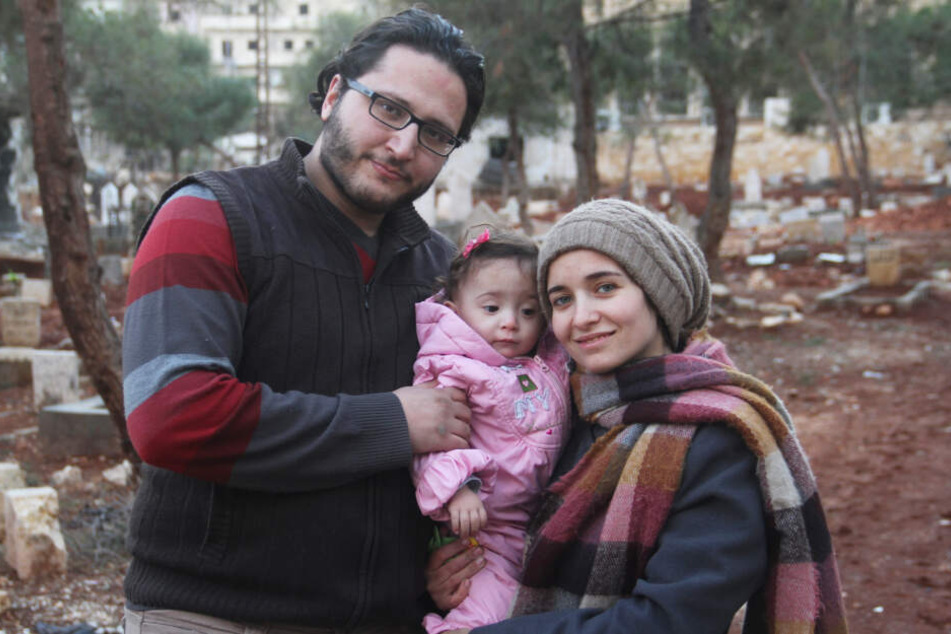 Die Familie von links nach rechts: Hamza, Sama und Waad Al-Kateab.