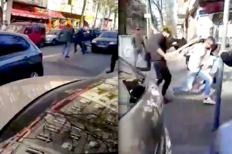 Berlin: Video aufgetaucht: Männer schlagen in Berlin mit Holzlatten aufeinander ein!