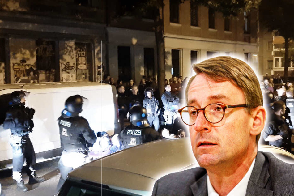 Innenminister Wöller verurteilt das Verhalten der Demonstranten scharf.