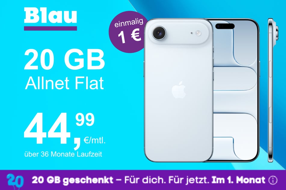 Das neue iPhone 17 Air im o2 Mobile M für einmalig 1 Euro.