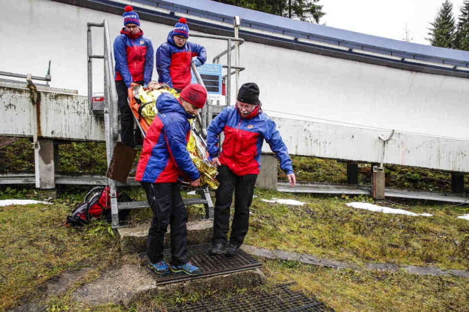 Auch zur Bob Skeleton werden die Bergwächter im Eiskanal im Einsatz sein.