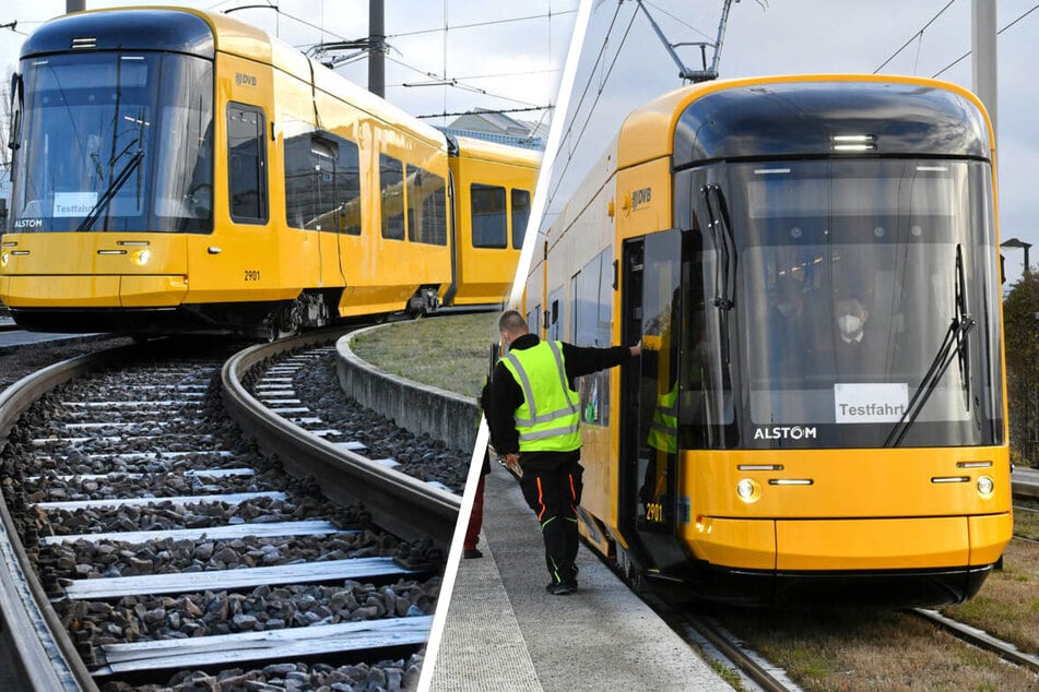 Sie rollt! Hier fährt die neue Straßenbahn der DVB erstmals auf Dresdens Straßen