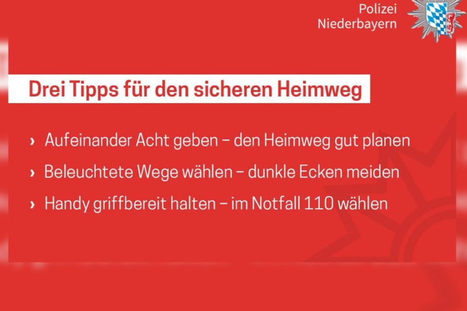 Das rät die Polizei für einen sichereren Heimweg.
