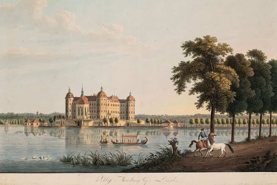 Solche kleine Gondeln wie hier vorm Schloss befuhren den Kanal.