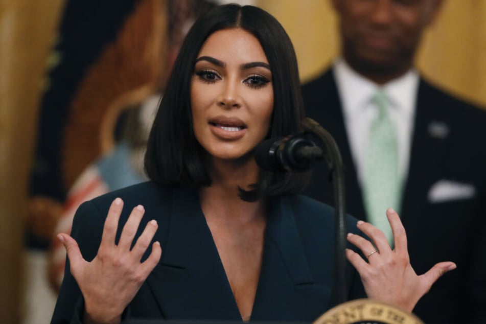 Kim Kardashian-West spricht im Ostsaal des Weißen Hauses. (Archivbild)