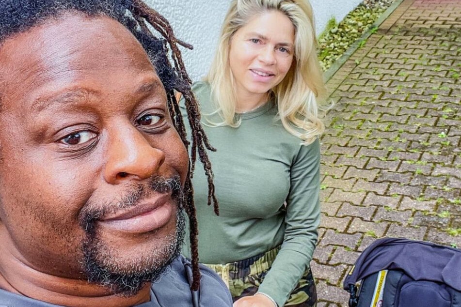 Genießen derzeit die Zeit als frischgebackene Eltern: Mola Adebisi (51) und Ehefrau Adelina Zilai (37).