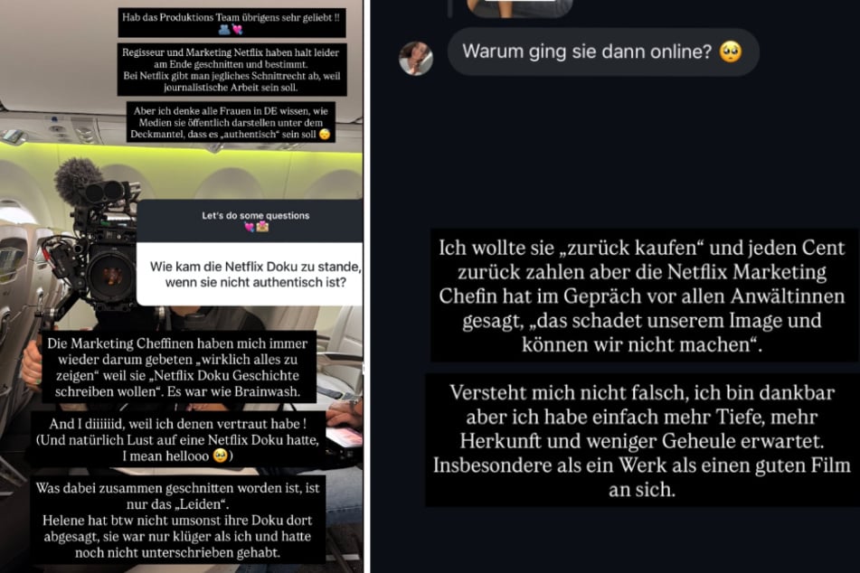 Auf Instagram beantwortete die Rapperin Fragen ihrer Fans, wurde hinsichtlich ihrer Doku deutlich.