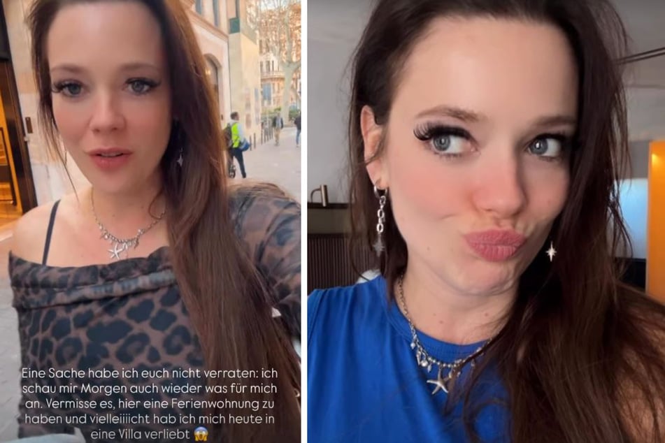 Anne Wünsche (34) schaut sich auf Mallorca Villen an.