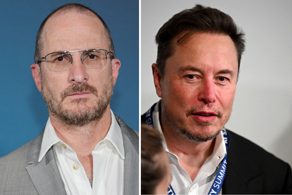 Darren Aronofsky (l) is set to direct an upcoming Elon Musk biopic, based on a recent biography.