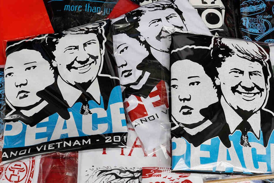 Donald Trump und Kim Jong-un (hier auf T-Shirts) werden in Hanoi erwartet.