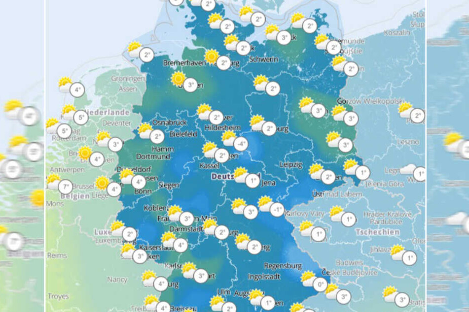 In den nächsten Tagen wird es in Deutschland recht knackig kalt, die Schneefallgrenze sinkt auf 600 Meter.