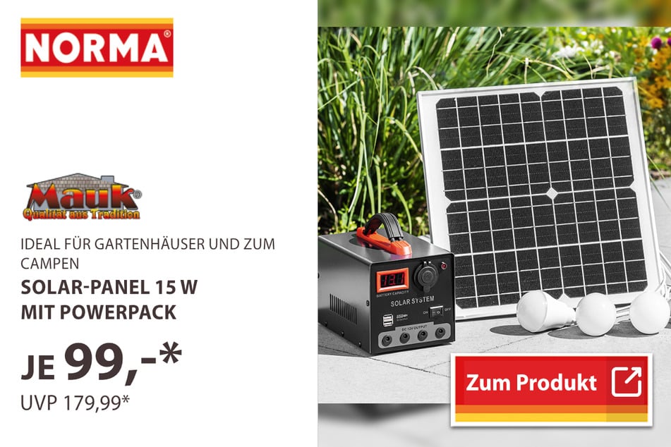 Solar-Panel mit Powerpack