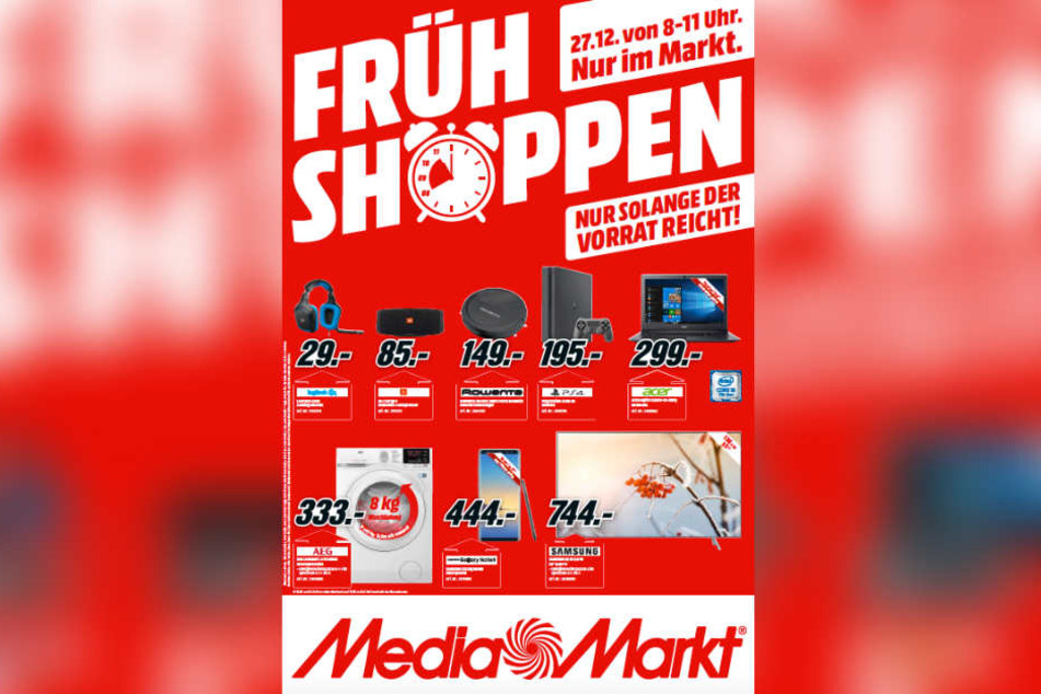 Frühshoppen am 27. Dezember von 8 - 11 Uhr! Alle Angebote auf einen Blick!