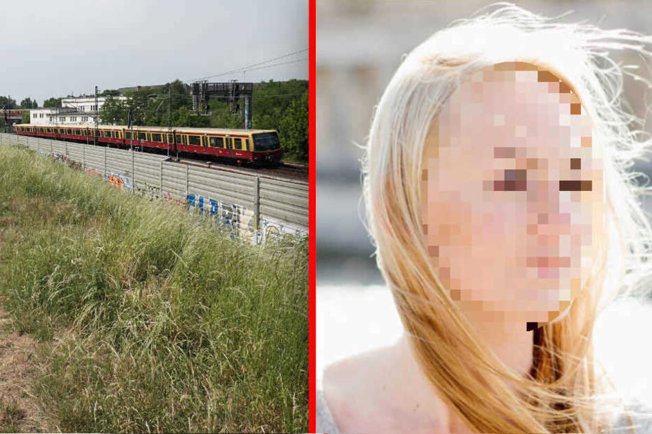 An diesem Bahndamm in Berlin-Pankow wurde die Leiche von Melanie R. am 27. Mai 2018 gefunden. (Bildmontage)