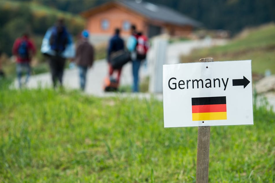 Julbach in Österreich: Flüchtlinge aus Syrien, nahe der deutschen Grenze.