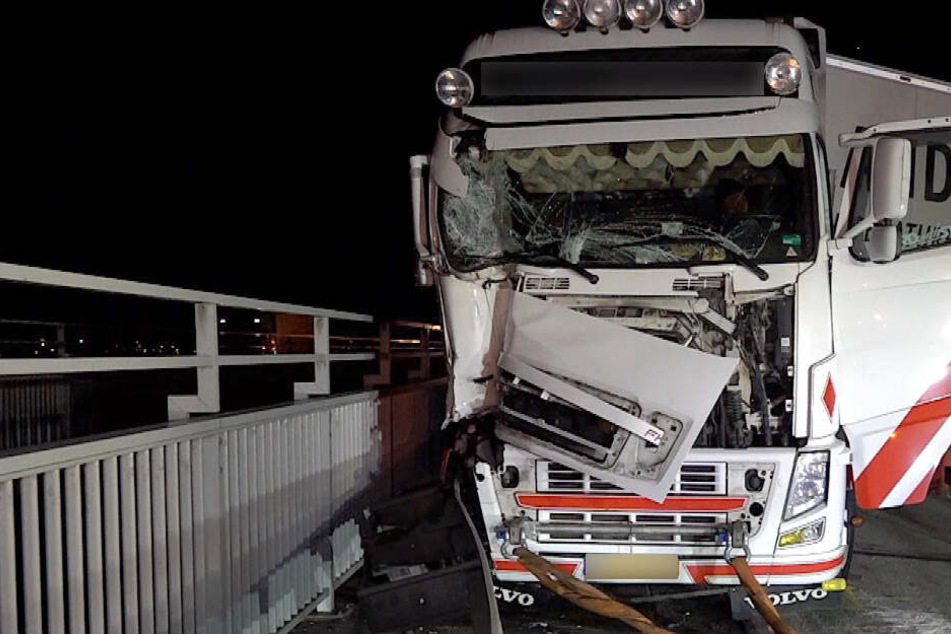 Der Lastwagen des Unfallverursachers.