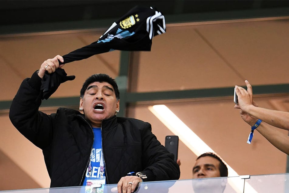 Dreht bei den Spielen seiner Nationalmannschaft regelmäßig durch: Diego Armando Maradona.