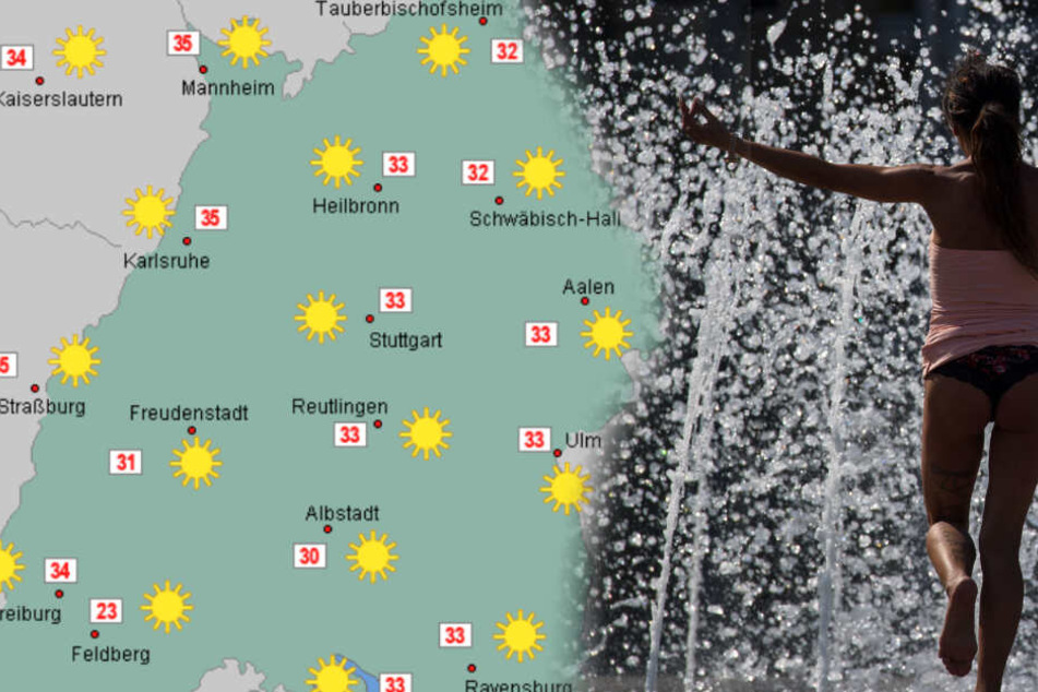 Es wird heiß im Ländle. (Fotomontage)