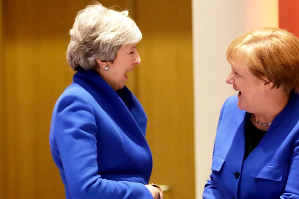 Theresa May (links) und Angela Merkel bei dem EU-Sondergipfel.