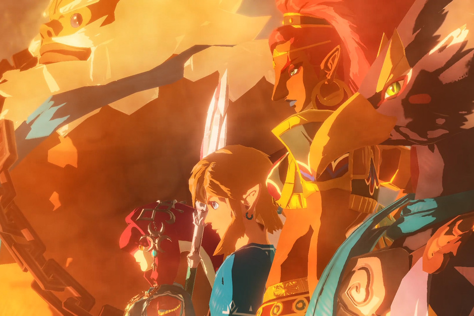 Link und die Recken Hyrules gehen in die Schlacht gegen die Verheerung Ganon.