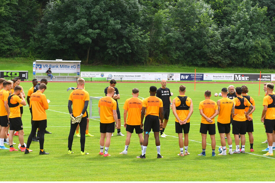 Die Dynamos beim Training. Die Stimmung war trotz aller Arbeit und Anstrengungen stets locker und gelöst, auch der Spaß kam nicht zu kurz.