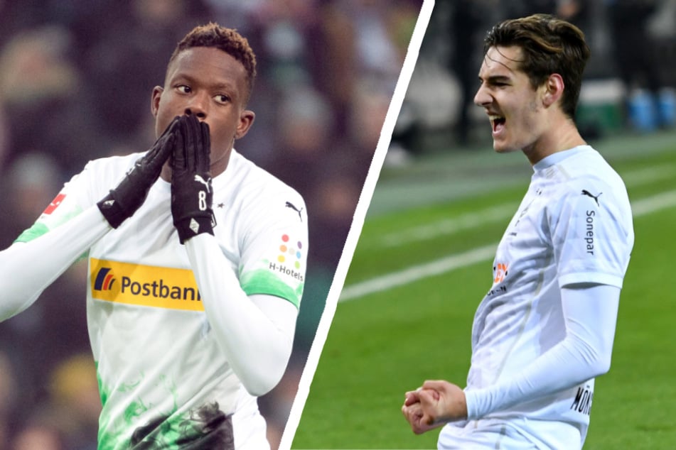 Denis Zakaria (24, l.) und Florian Neuhaus (23) stehen beim FC Bayern offenbar ganz oben auf der Wunschliste für die kommende Saison.
