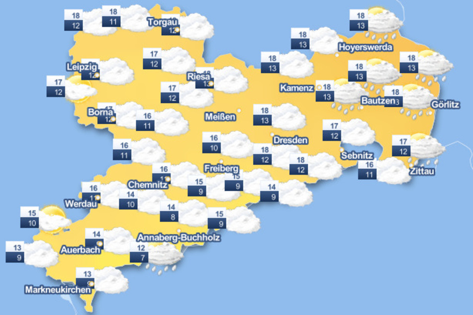 Die Wetter-Karte lässt für den heutigen Freitag nichts gutes vermuten.