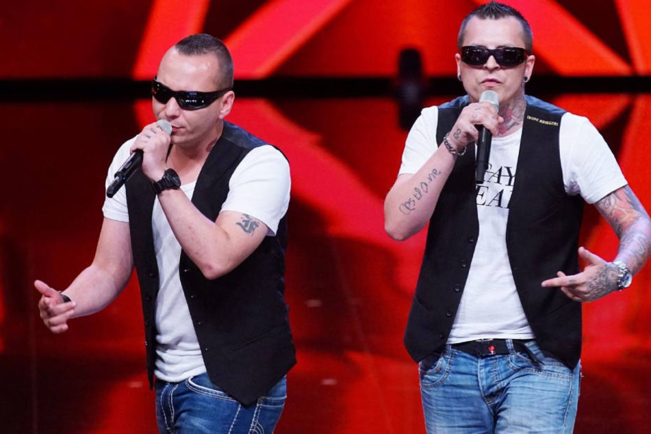 Gemeinsam mit seinem ehemaligen Kumpel Sebastian (l.) trat Rico Laue (r.) 2016 vor Dieter Bohlen beim Supertalent auf.