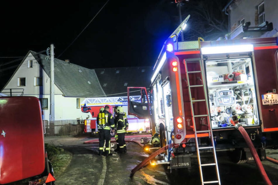 Die Feuerwehr löschte den Brand in Culitzsch.