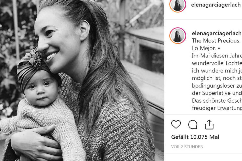 Elena García Gerlach (33) zeigt stolz ihre Tochter.