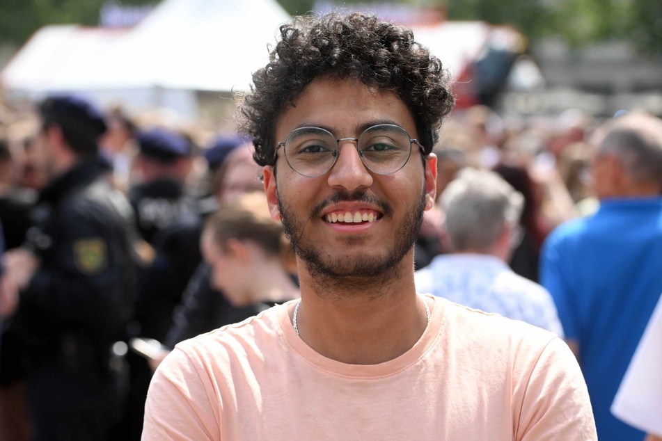 Wollte sich im Dresdner Partygetümmel niederlassen: Austauschstudent Omar Ayad (21) aus Ägypten.