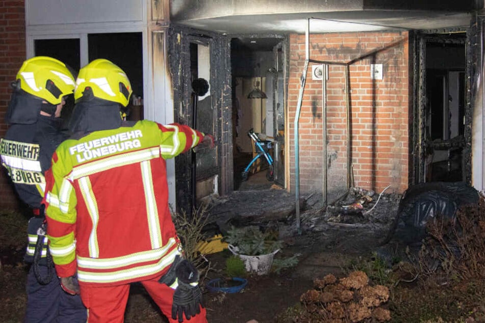 Der Brand richtete großen Schaden in der Wohnung im Seniorenheim an.