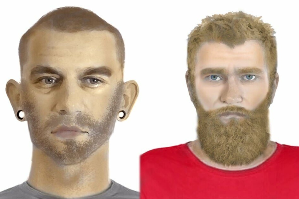 Mit diesen Bildern sucht die Polizei nach den beiden Tatverdächtigen.