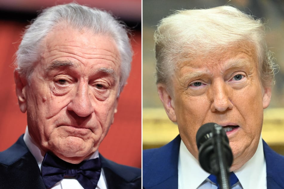 Hollywood star Robert De Niro (l.) slammed President Donald Trump as a "philistine" Tuesday as he accepted a lifetime achievement award at the Cannes film festival.