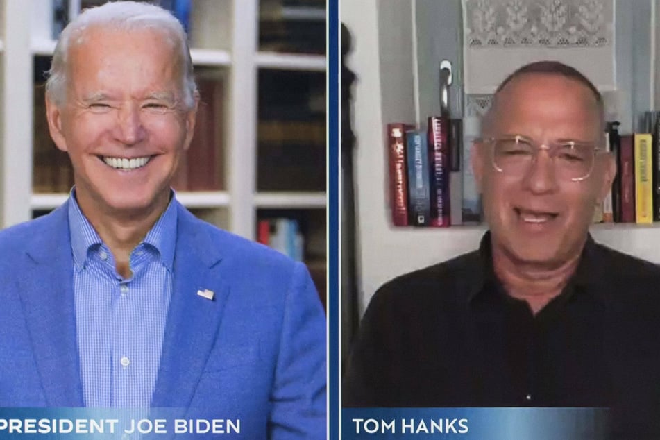 Tom Hanks (r.) is slated to host a 90-minute prime-time special for Joe Biden's inauguration.