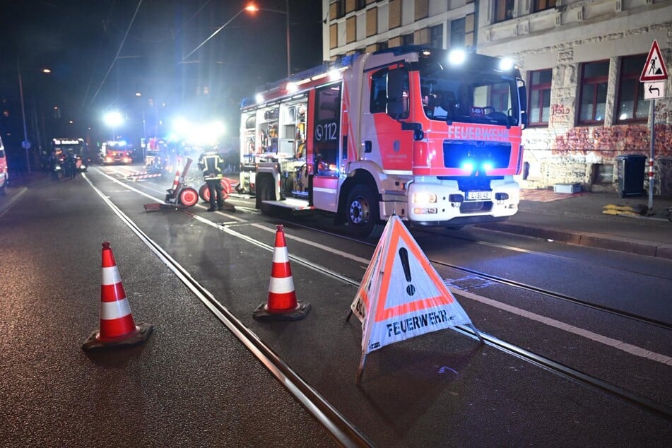 Die Herrmann-Liebmann-Straße wurde am Sonntagabend zwischenzeitlich voll gesperrt.