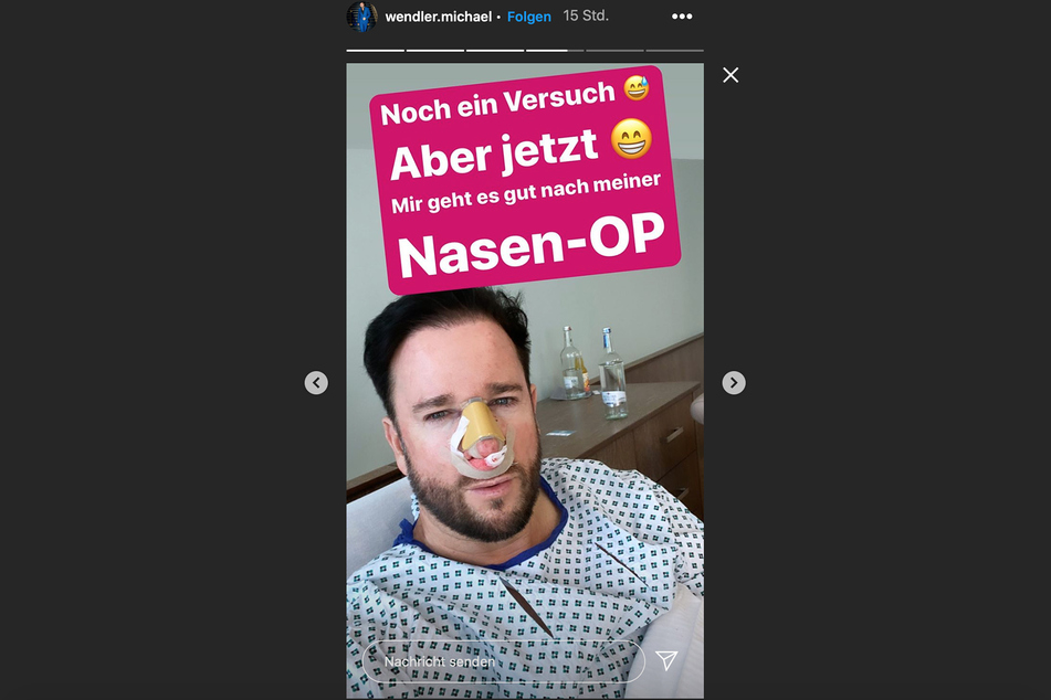 Nach der Operation meldete sich Michael Wendler mit dieser Instagram-Story an seine Fans.