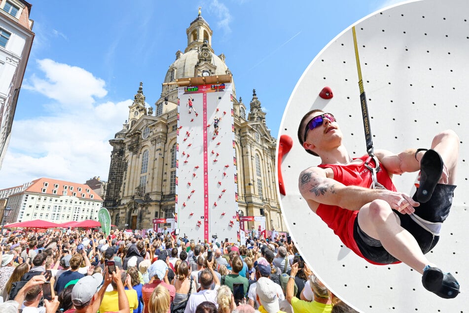 Euphorie bei den Finals in Dresden: Tausende erleben historischen Kletter-Moment auf Neumarkt
